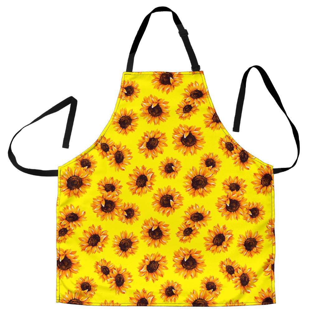 Yellow Sunflower Pattern Print Women's Apron