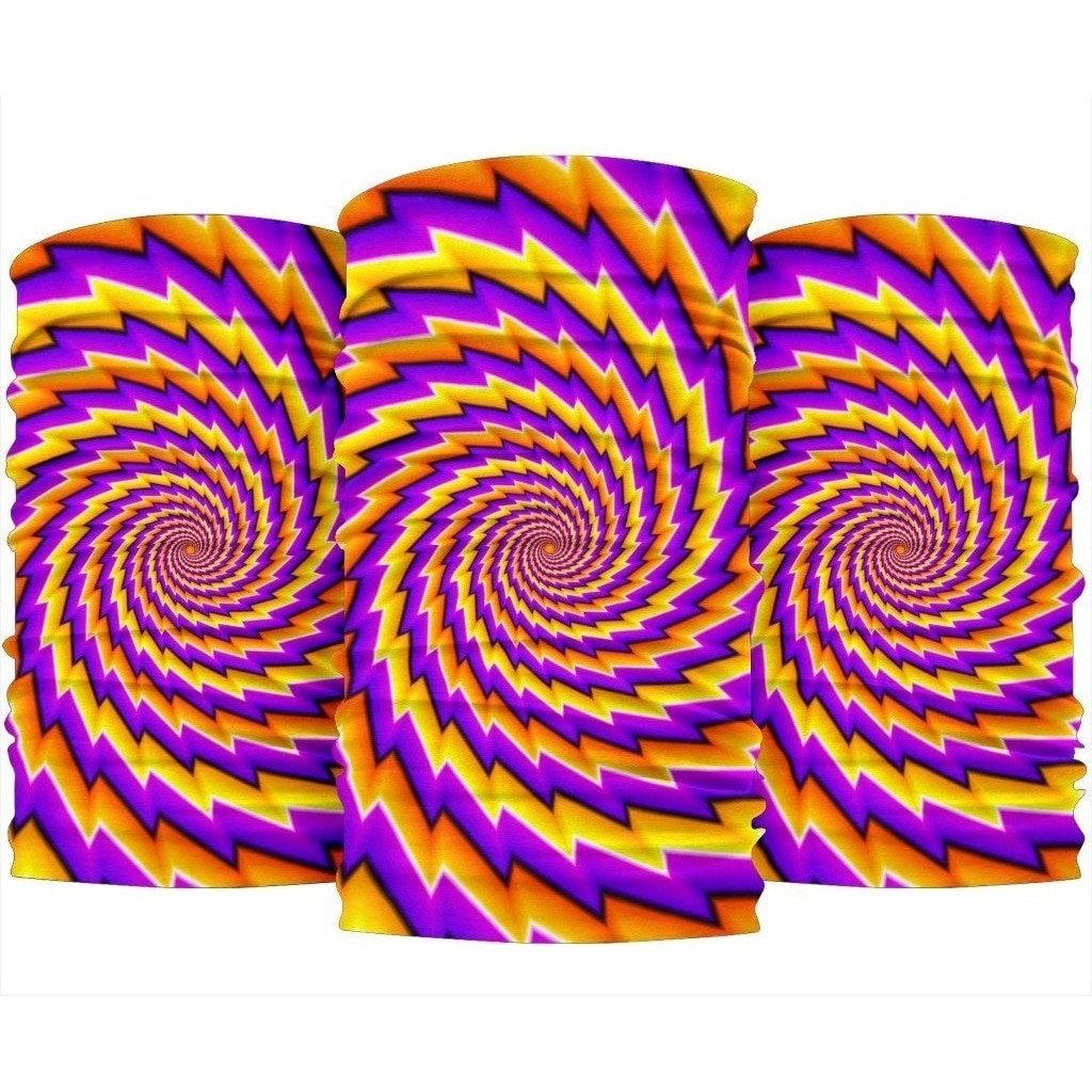 Yellow Twisted Moving Optical Illusion 3-Pack Bandanas