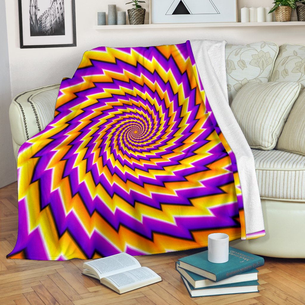 Yellow Twisted Moving Optical Illusion Blanket