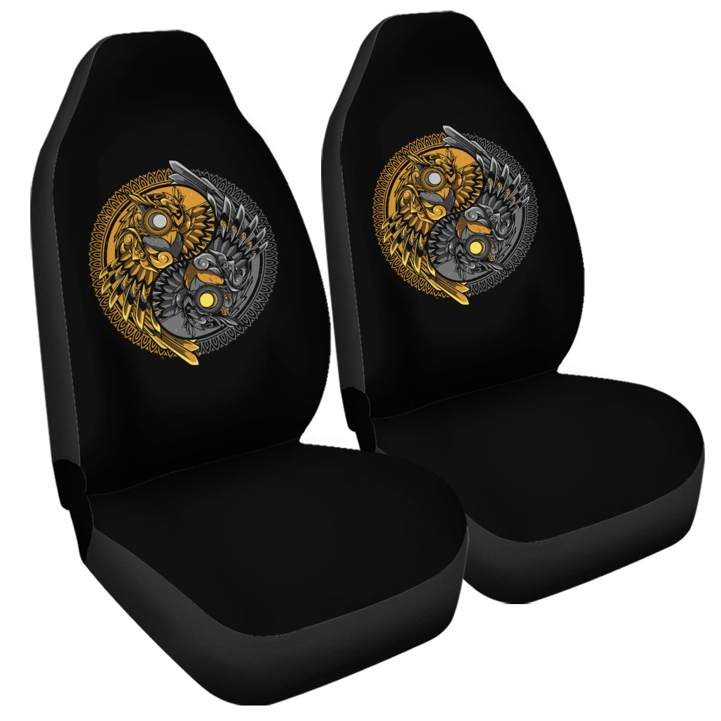 Yin Yang Owl Print Universal Fit Car Seat Covers