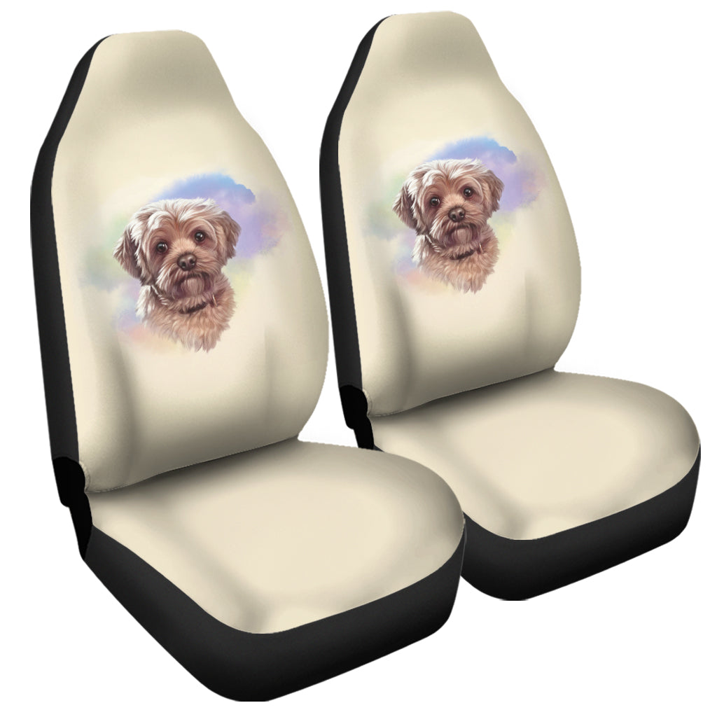 Yorkshire Terrier Portrait Print Universal Fit Car Seat Covers