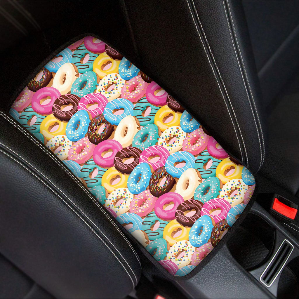 Yummy Donut Pattern Print Car Center Console Cover