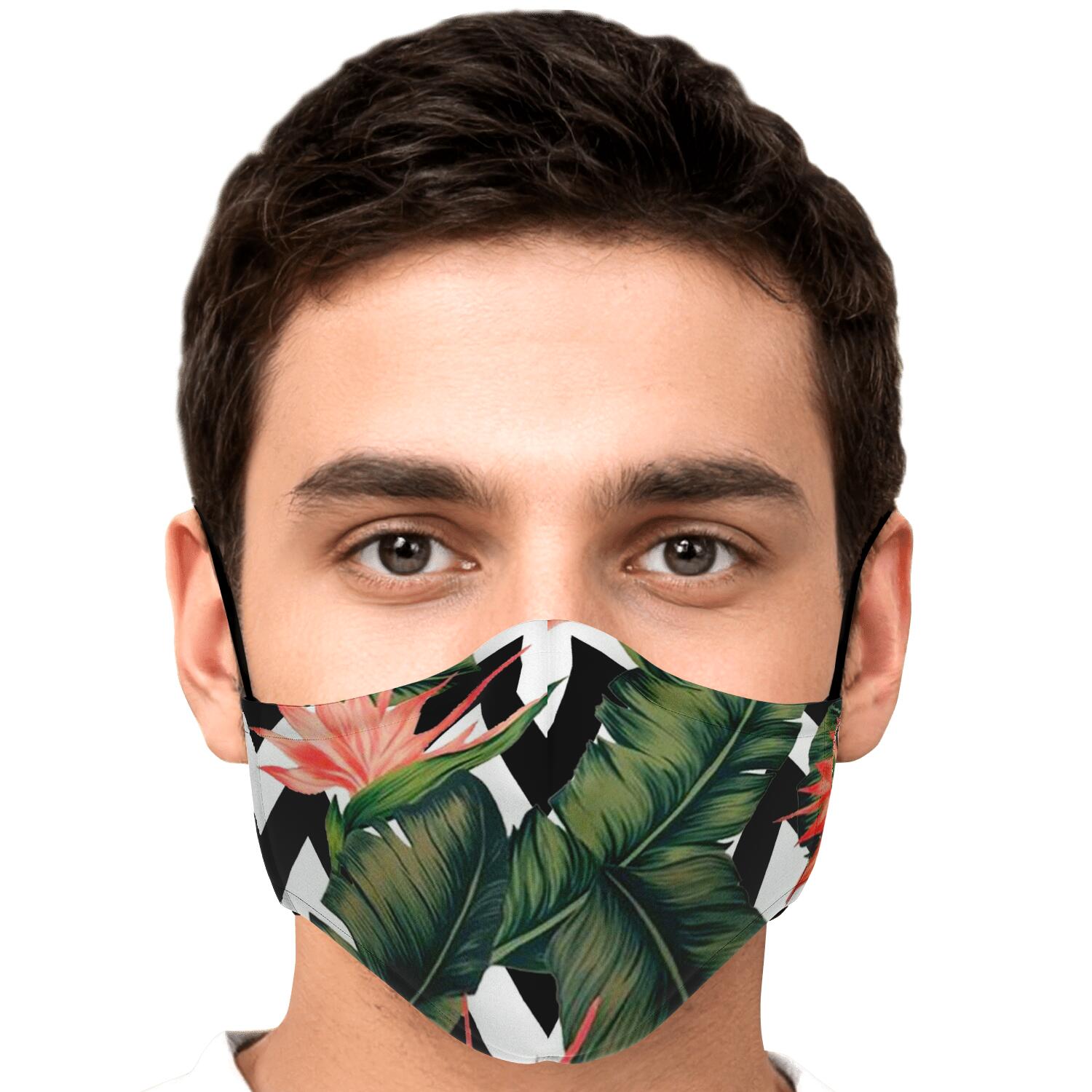 Zig Zag Tropical Pattern Print Face Mask