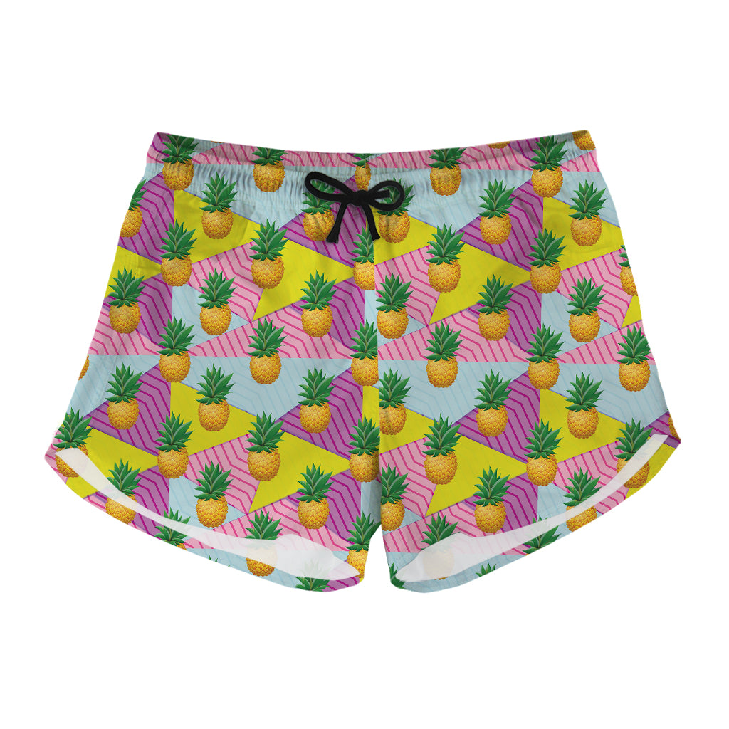 Zigzag Pineapple Pattern Print Women's Shorts