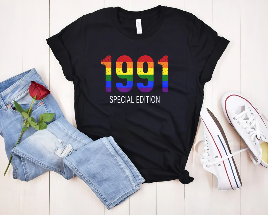 1991 Lgbt Birthday - Rainbow Pride Lgbt Gift Equality Outfit T-shirt Unisex S-6xl