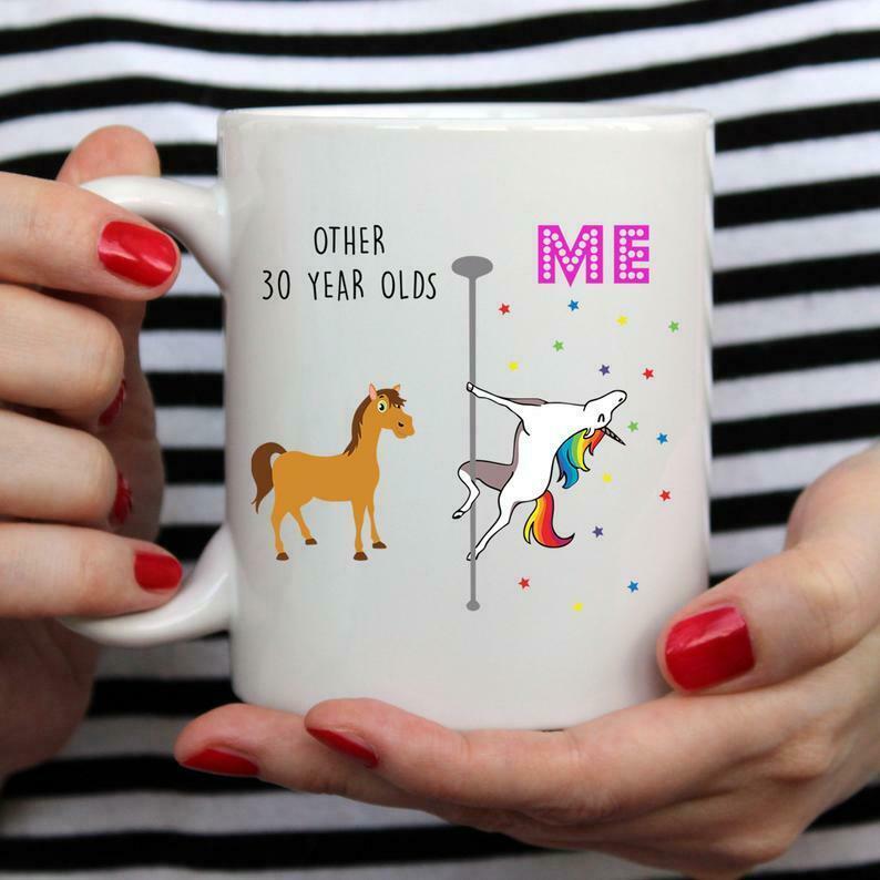 30th Birthday Best Friend 30th Birthday Gift For Her Unicorn Mug White Ceramic 11-15oz Coffee Tea Cup