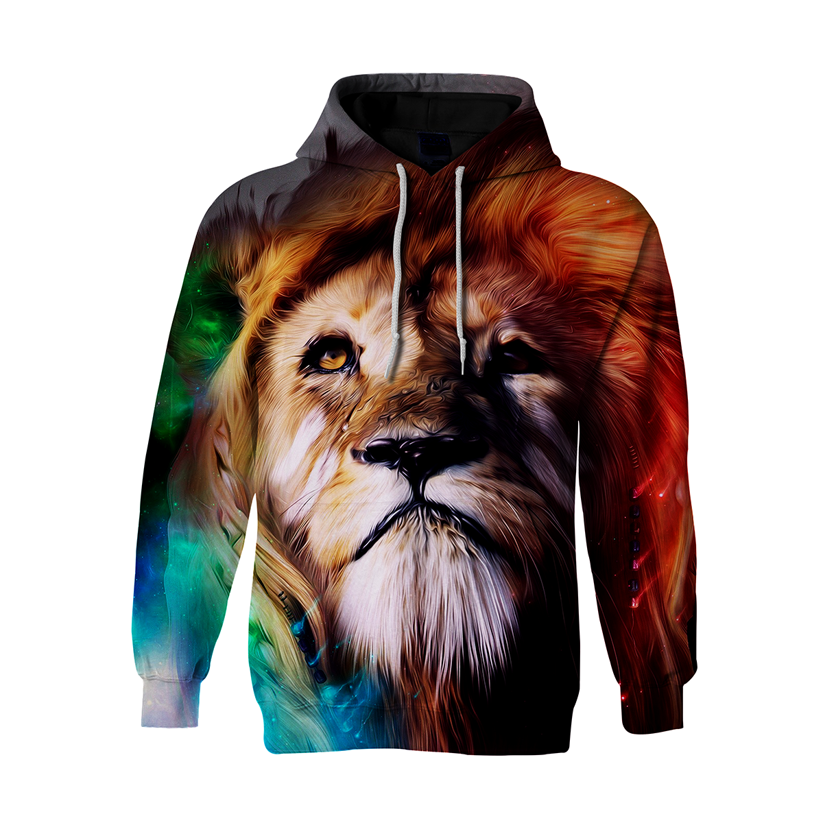 3D Casual Lion Print Long Sleeve Pullover Hoodie 3D Print Full S-5XL