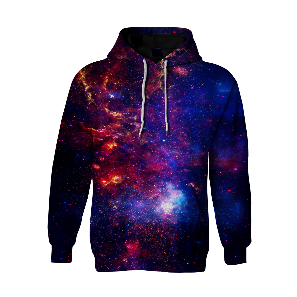 3D Galaxy Printed Leisure Long Sleeve Pullover Hoodie 3D Print Full S-5XL