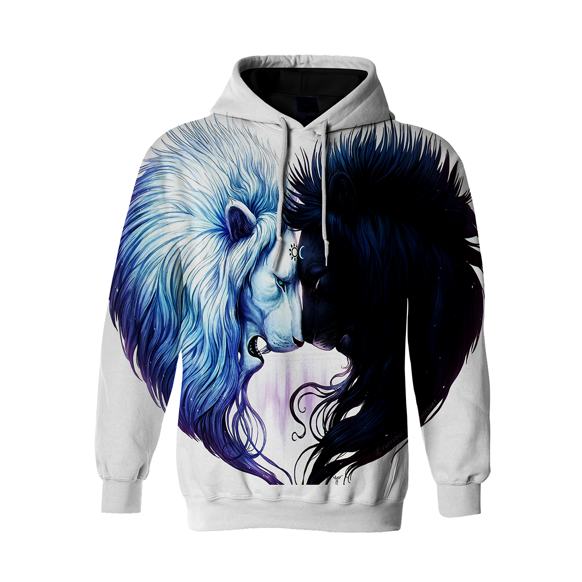 3D Lion Printed For Couple Pullover Hoodie 3D Print Full S-5XL