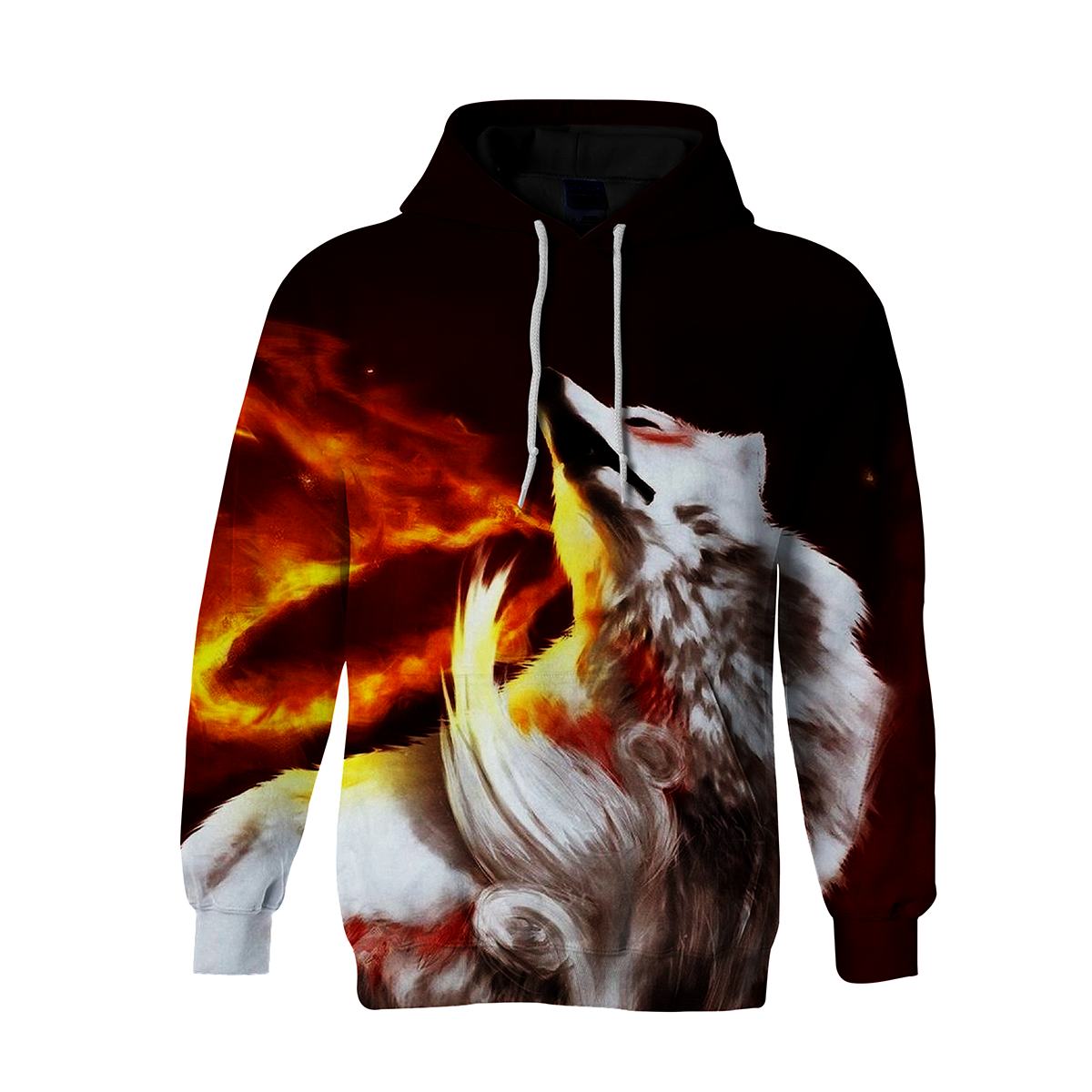 3D Wolf Printed Long Sleeve Sports Unisex Casual Oversize With Pockets Pullover Hoodie 3D Print Full S-5XL