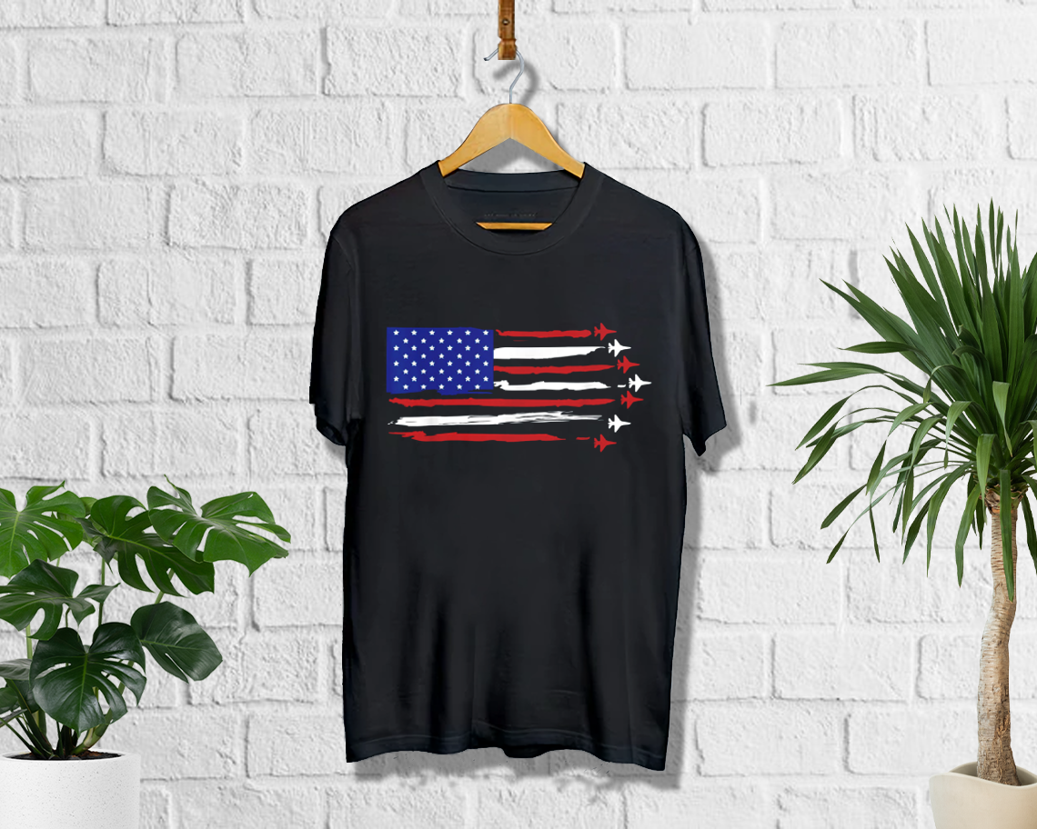 4th Of July Air Force American Flag Patriotic T-shirt Unisex S-6xl