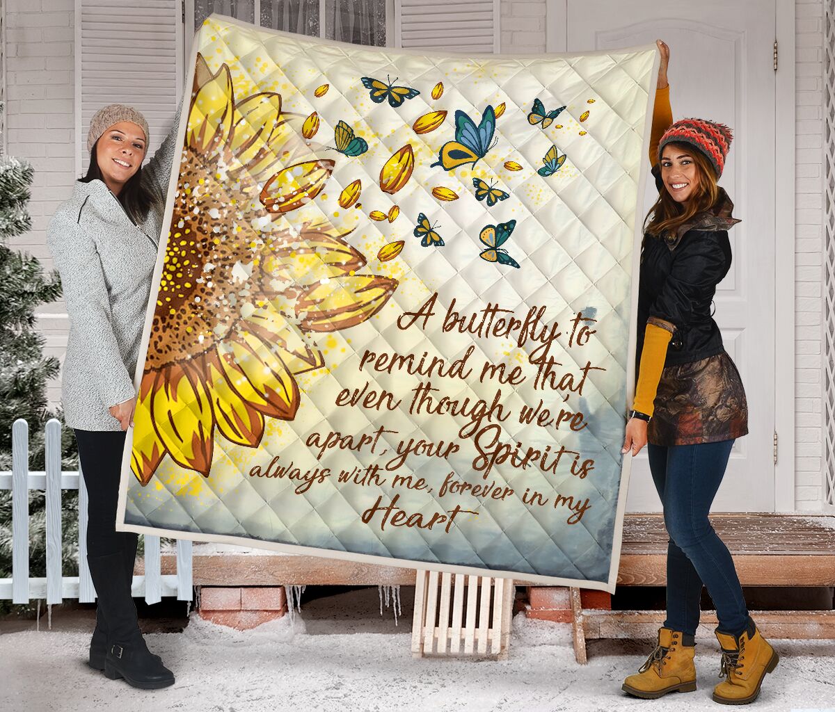 a butterfly to remind me spirit fleece blanket