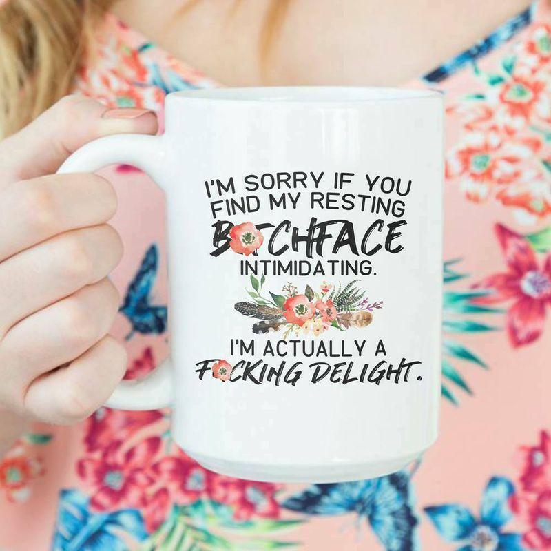 A Cute Gift For Your Loved One Find My Resting Bitch Face Mug White Ceramic 11-15oz Coffee Tea Cup