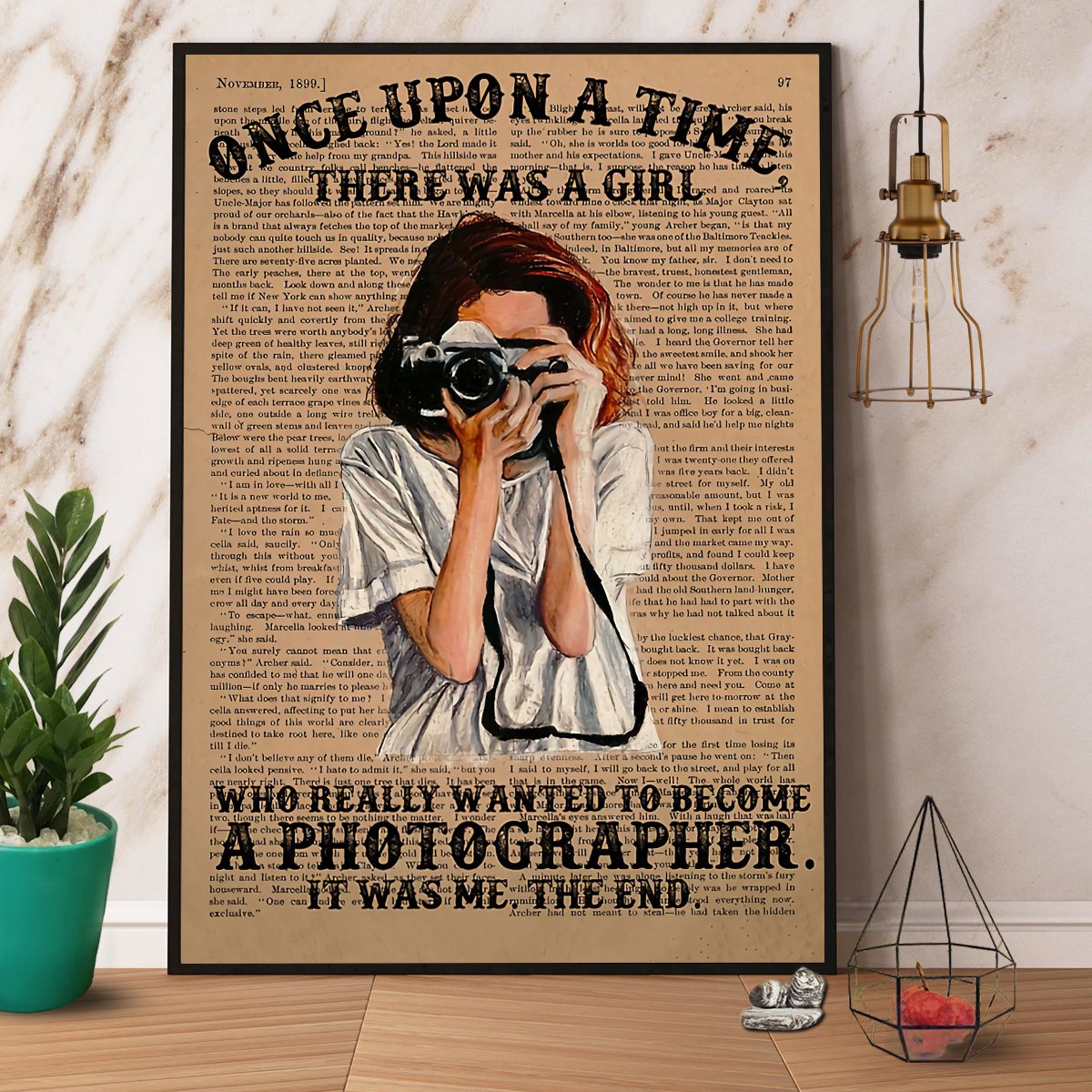 A Girl Who Really Wanted Become A Photographer Satin Poster Portrait No Frame