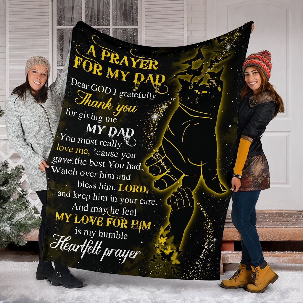 A Prayer For My Dad Fleece Blanket Small Medium Large X-Large Bf1711