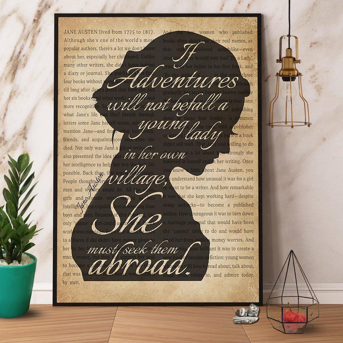 A Young Lady Jane Austen She Must Seek Them Abroad Satin Poster Portrait No Frame