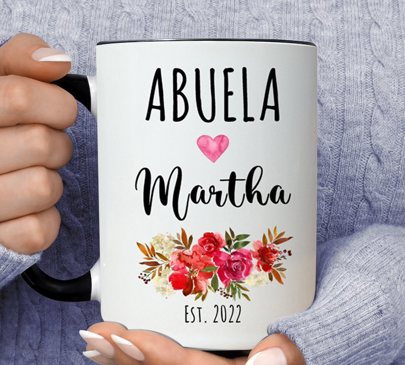 Abuela Gift For Love Martha Inner Color Accent Mug 11oz Coffee Tea Cup