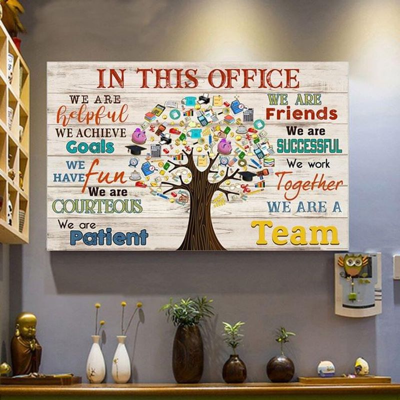 Accountant In This Office In This Office We Are A Team Satin Poster Landscape no Frame