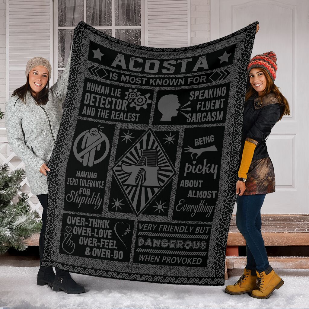 Acosta Fleece Blanket Small Medium Large X-large