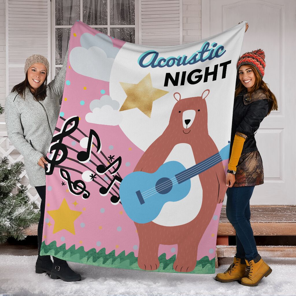 Acoustic Night Fleece Blanket Small Medium Large X-Large