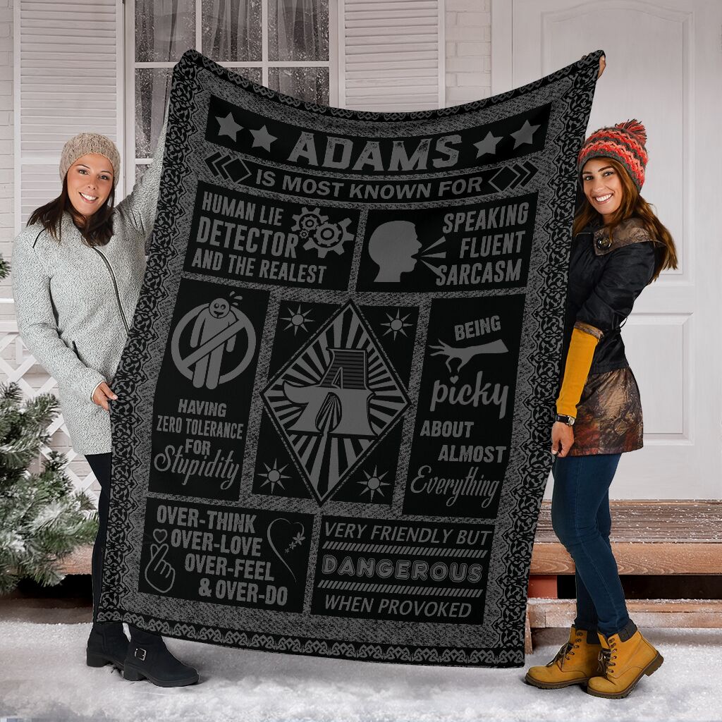 Adams Fleece Blanket Small Medium Large X-large