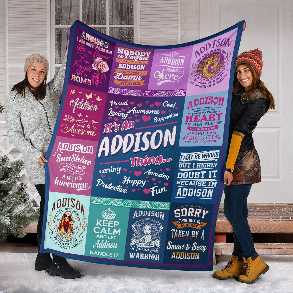 Addison Fleece Blanket Small Medium Large X-large