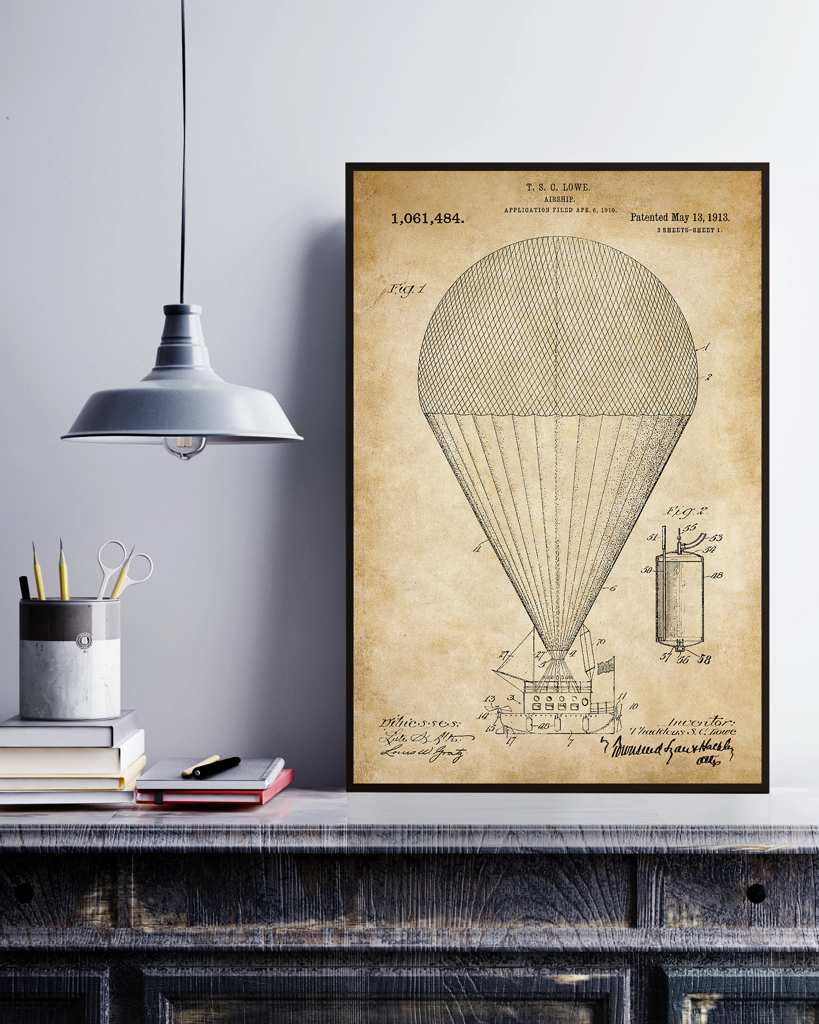 Airship Patent Poster No Frame