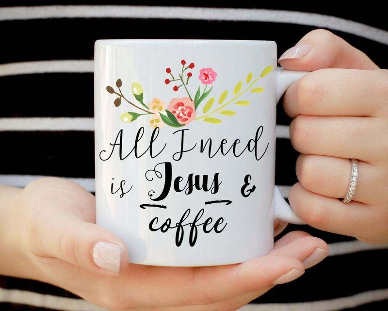 All I Need Is Jesus And Christian And Jes Mug White Ceramic 11-15oz Coffee Tea Cup