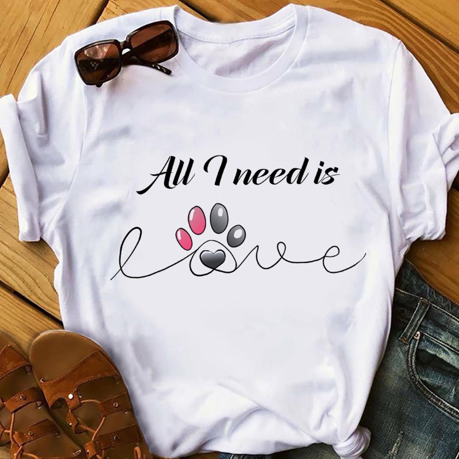 All I Need Is Love Women T Shirt White S-3XL