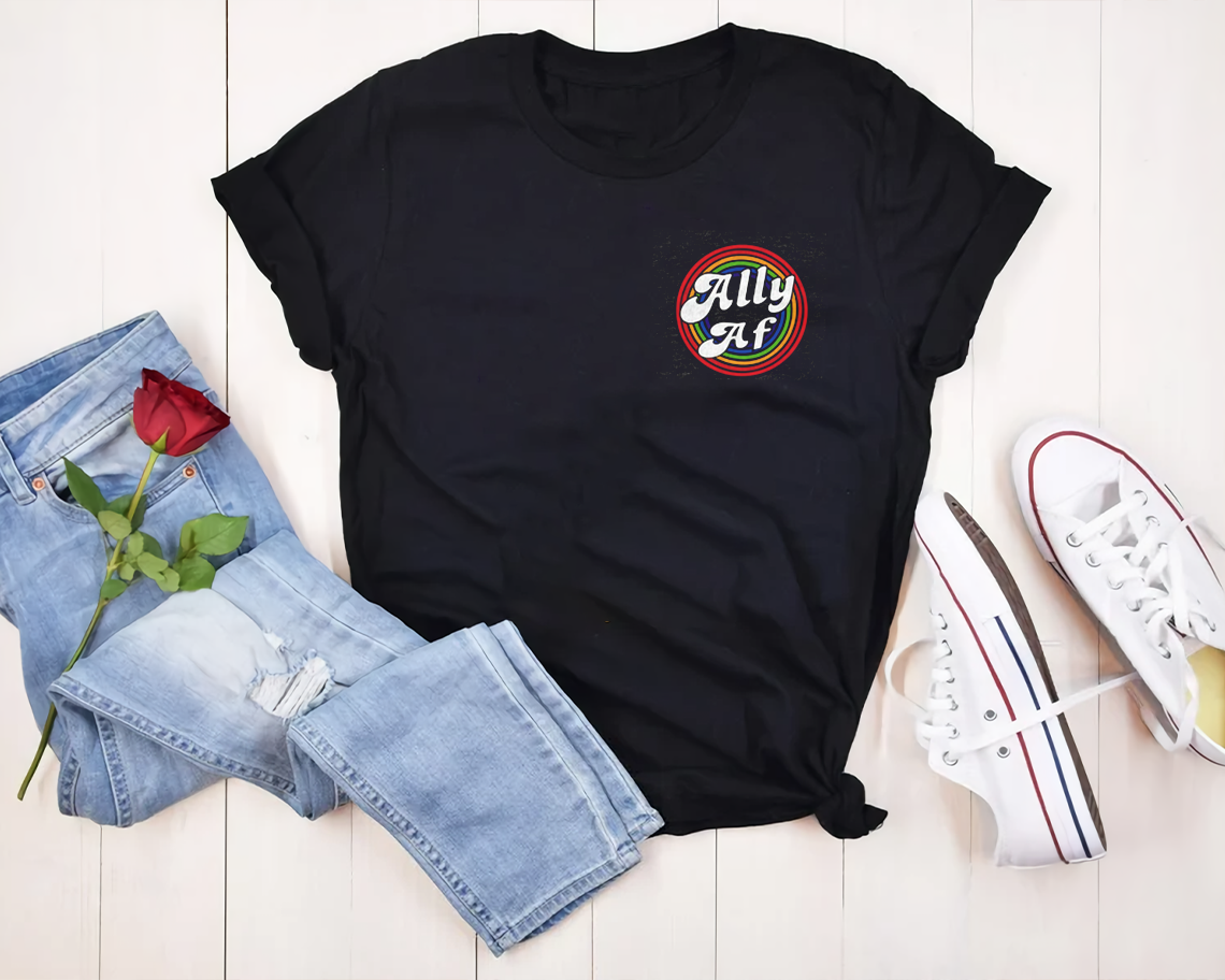 Ally Af Pride Gay Lgbt T-shirt Unisex S-6xl