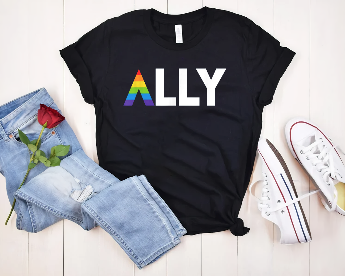 Ally Flag March Rally Pride Parade Lgbt Equality T-shirt Unisex S-6xl