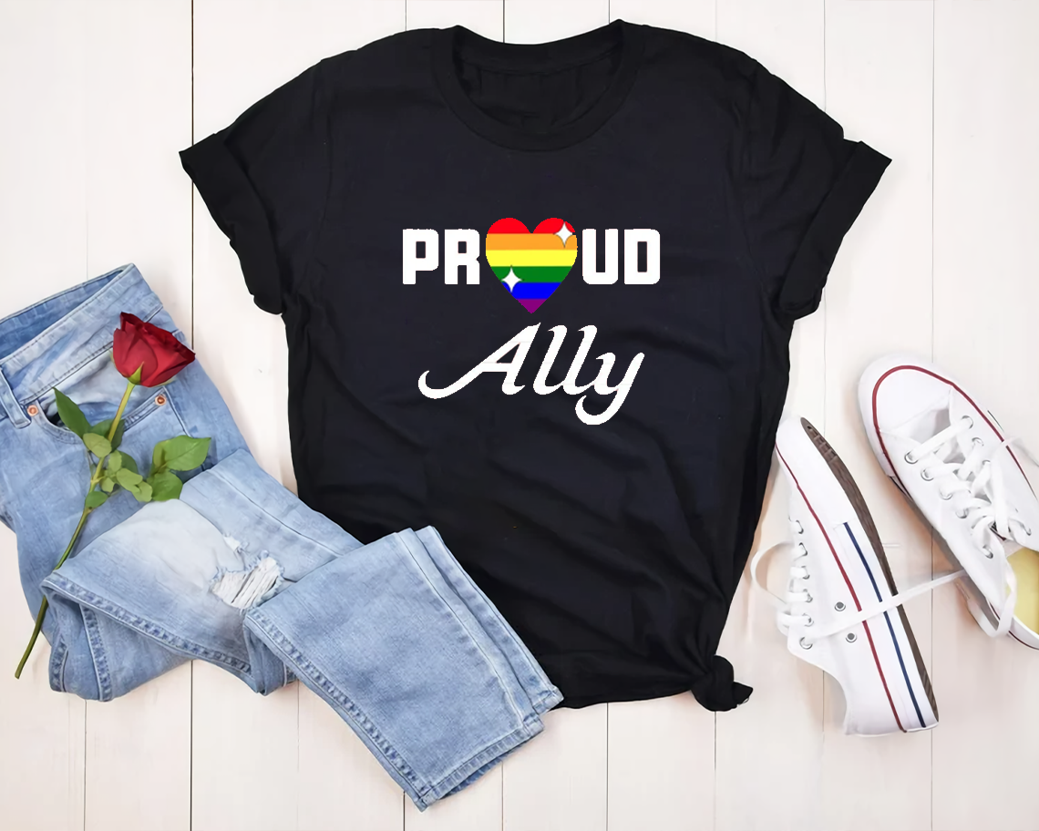 Ally Proud Dad Mom Pride Gay Lgbt T-shirt Unisex S-6xl