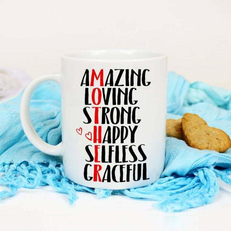 Amazing Mom Mothers Gifts For Mom From Kids Mug White Ceramic 11-15oz Coffee Tea Cup