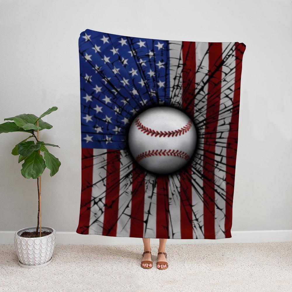 American baseball funny game Fleece Blanket