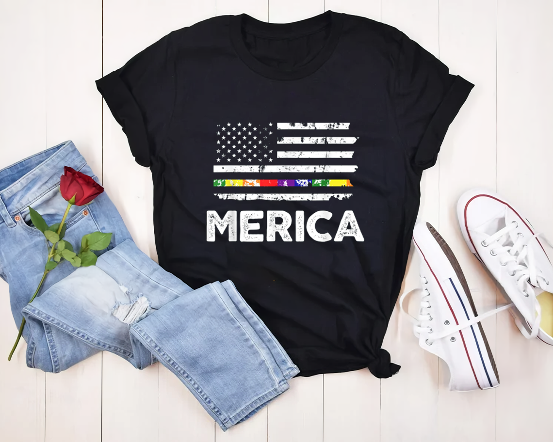 American Lgbt Pride T-shirt Unisex S-6xl