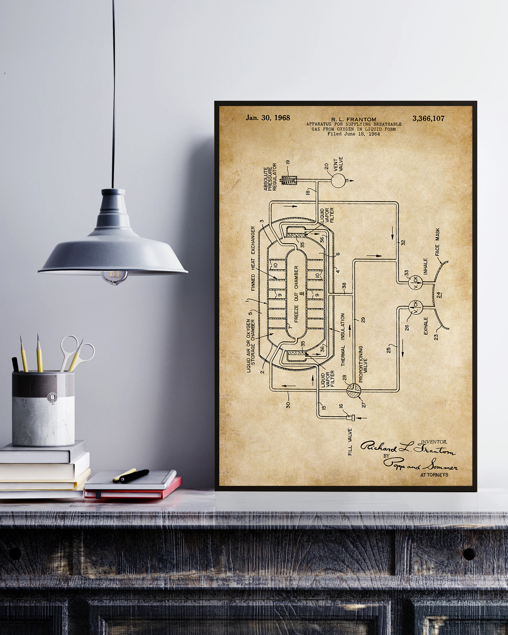 Apparatus For Supplying Breathable Gas From Oxygen In Liquid Form Poster No Frame