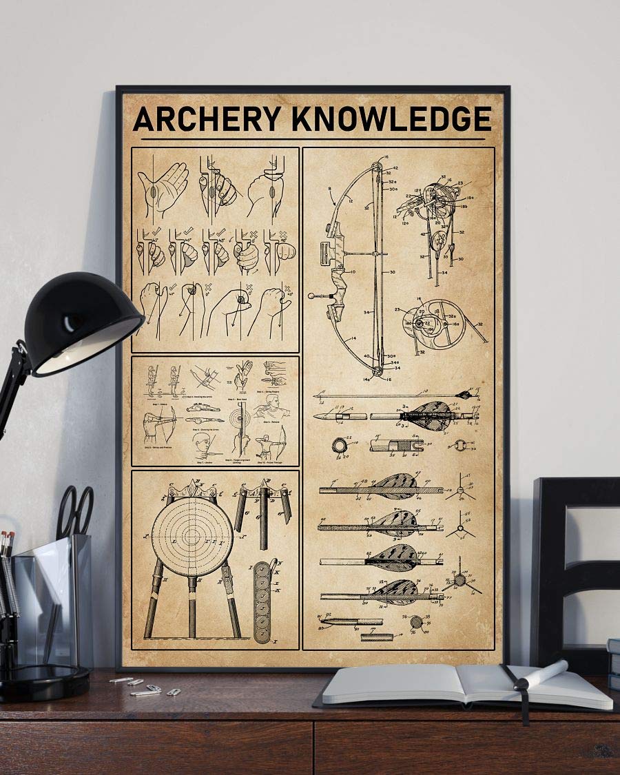 Archery Knowledge Satin Poster Portrait no Frame