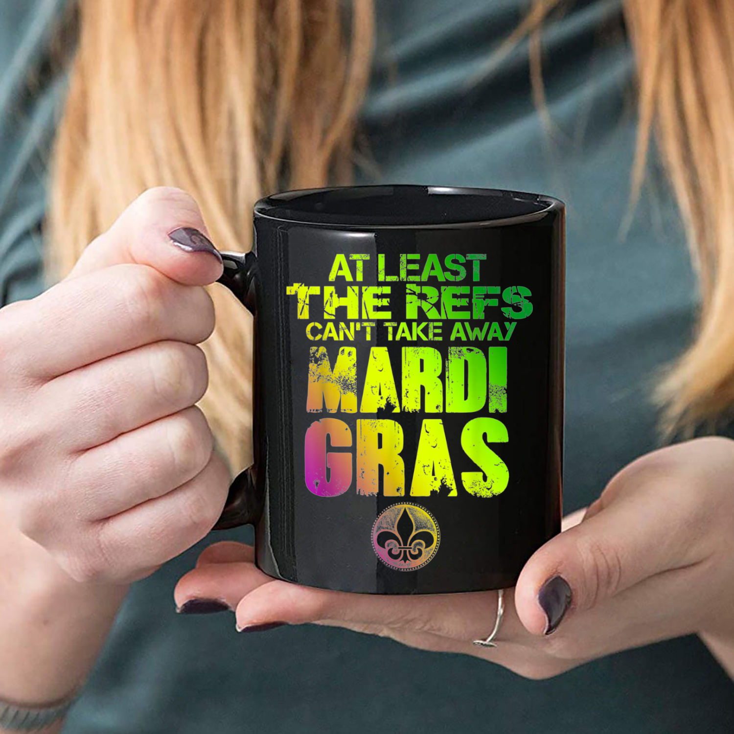 At Least The Refs Can'T Take Away Mardi Gras Mug Black Ceramic 11-15oz Coffee Tea Cup