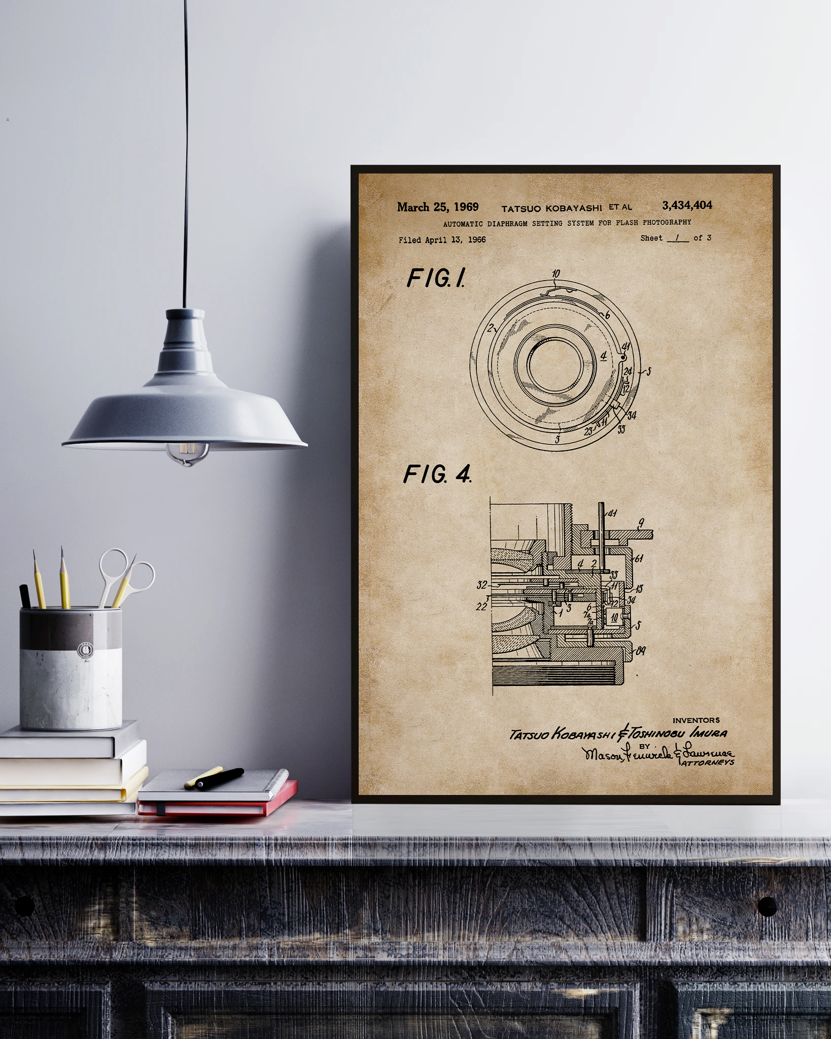 Automatic Diaphragm Setting System For Flash Photography Poster No Frame