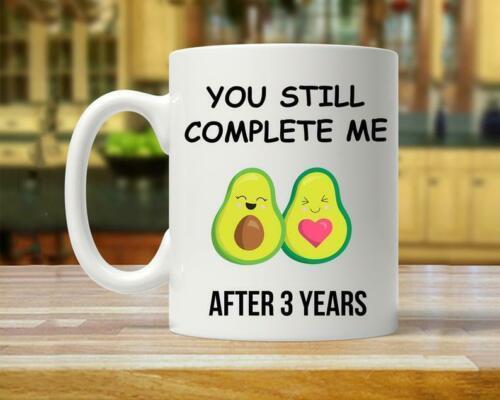 Avocado Lover 3 Year Anniversary Mug White Ceramic 11-15oz Coffee Tea Cup