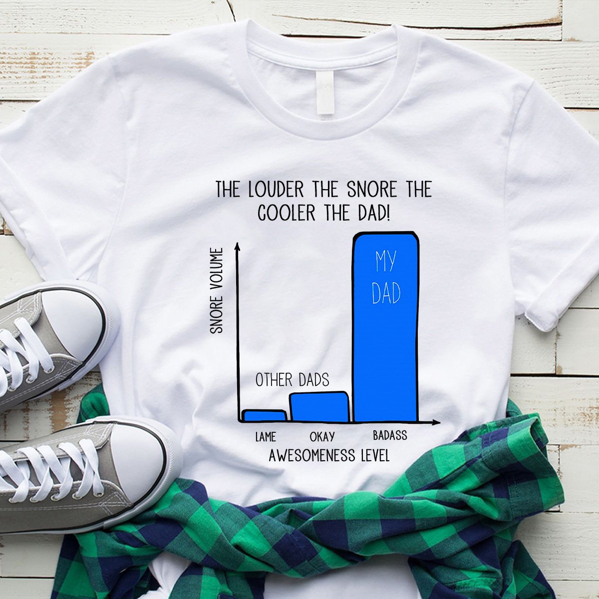 Awesome Level Of Snore Volume The Louder The Snore The Cooler Cotton T Shirt White Unisex S-6XL