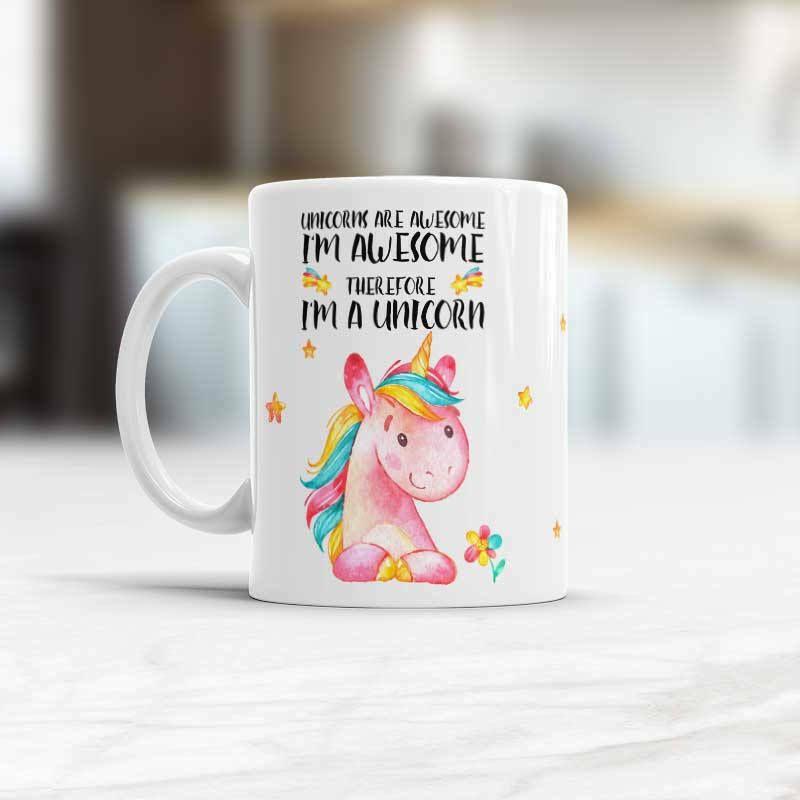 Awesome Unicorn Inspirational Cup Unicorns Are Awesome Mug White Ceramic 11-15oz Coffee Tea Cup