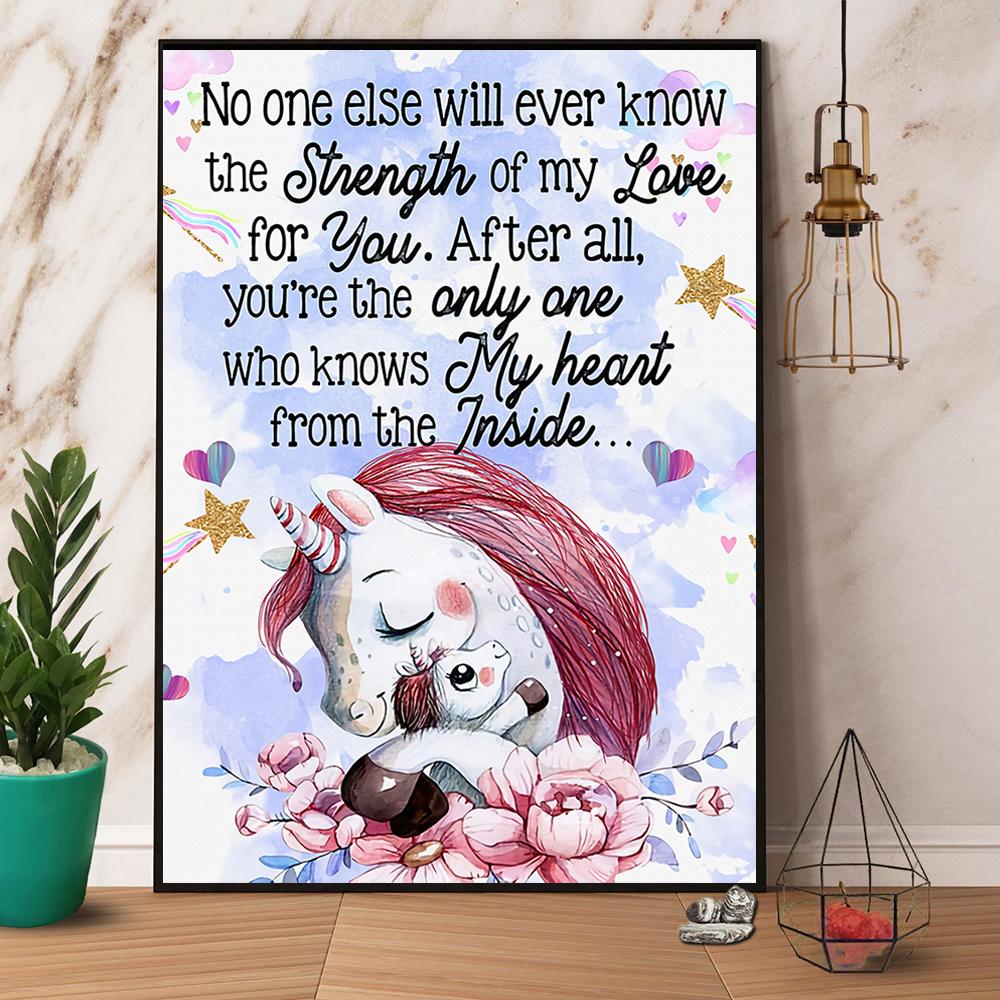 Baby Unicorn No One Else Will Ever Know Satin Poster Portrait No Frame