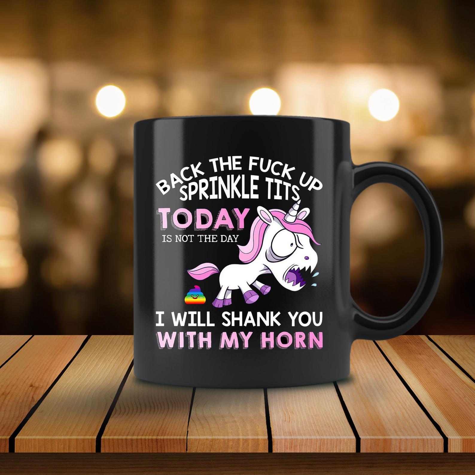 Back the fuck up funny novelty gift ideas office gag gift funny for boss funny for coworker Mug-Black Ceramic 11-15oz Coffee Tea Cup