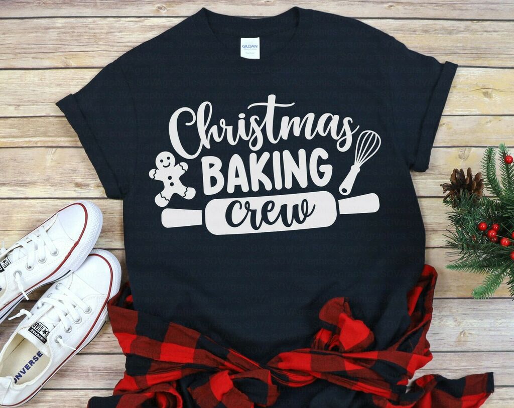 Baking Crew Gingerbread Cookies Holiday Cheer Fun Christmas T Shirt Black for Men