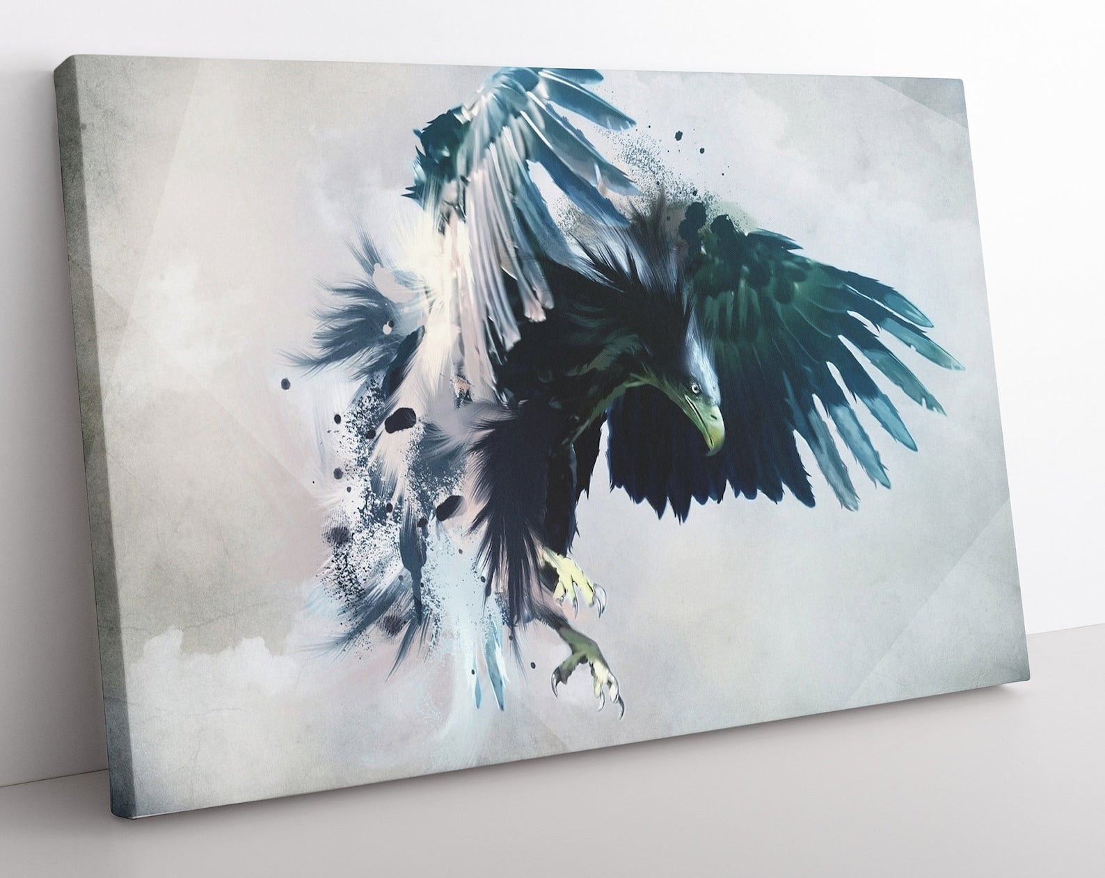 Bald Eagle Digital Print Digital Painting Eagle Wings Spread Spirit Eagle Print Hanging Frame Wrapped Canvas Home Decor full size