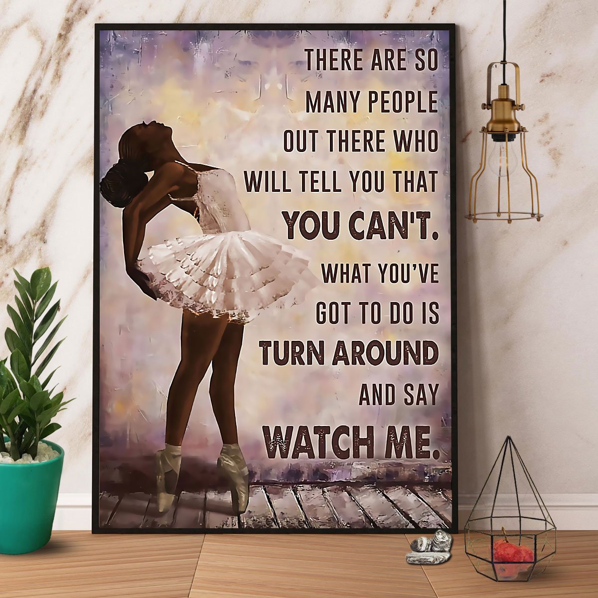 Ballet Dancer Turn Around And Say Watch Me Satin Poster Portrait No Frame