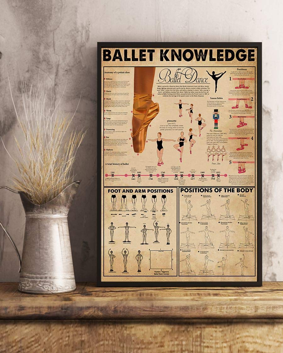 Ballet Knowledge Ballet Dance Satin Poster Portrait no Frame