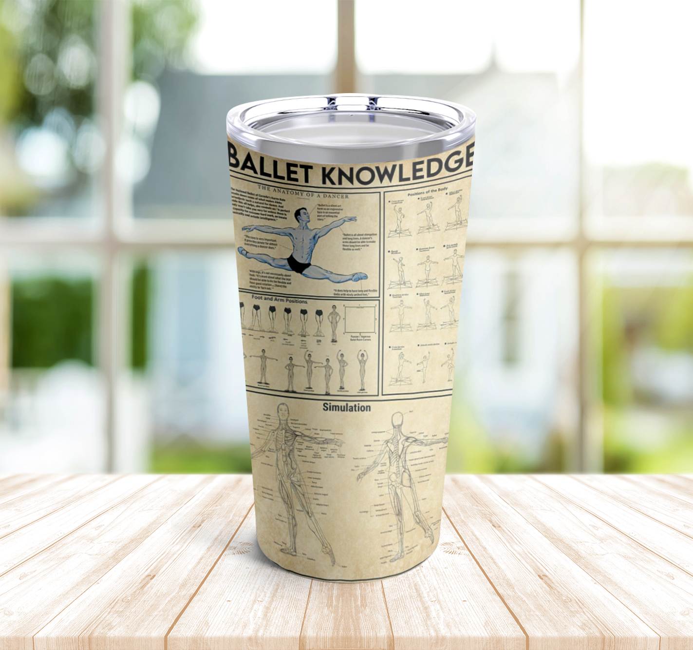 Ballet Knowledge Tumbler Stainless Steel 20oz