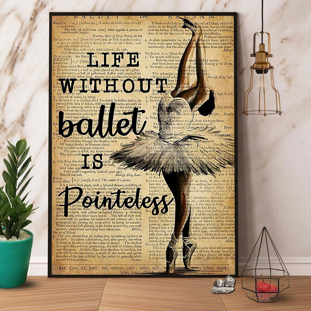 Ballet Life Without Ballet Is Pointeless Satin Poster Portrait No Frame